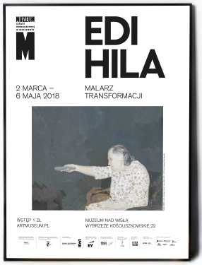 Plakat do wystawy  Edi Hila. Malarz transformacji  wzór Matka   B2 / MSN