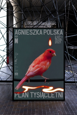 Plakat do wystawy Agnieszki Polskiej  Plan Tysiącletni    B1 MSN