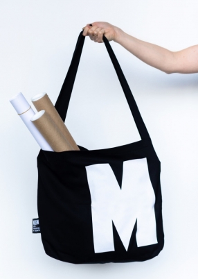 Black bag with letter M