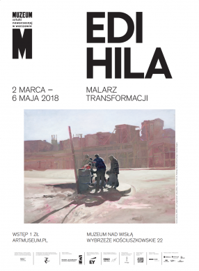 Poster of the exhibition  Edi Hila. Painter of transformation  pattern Street   B2